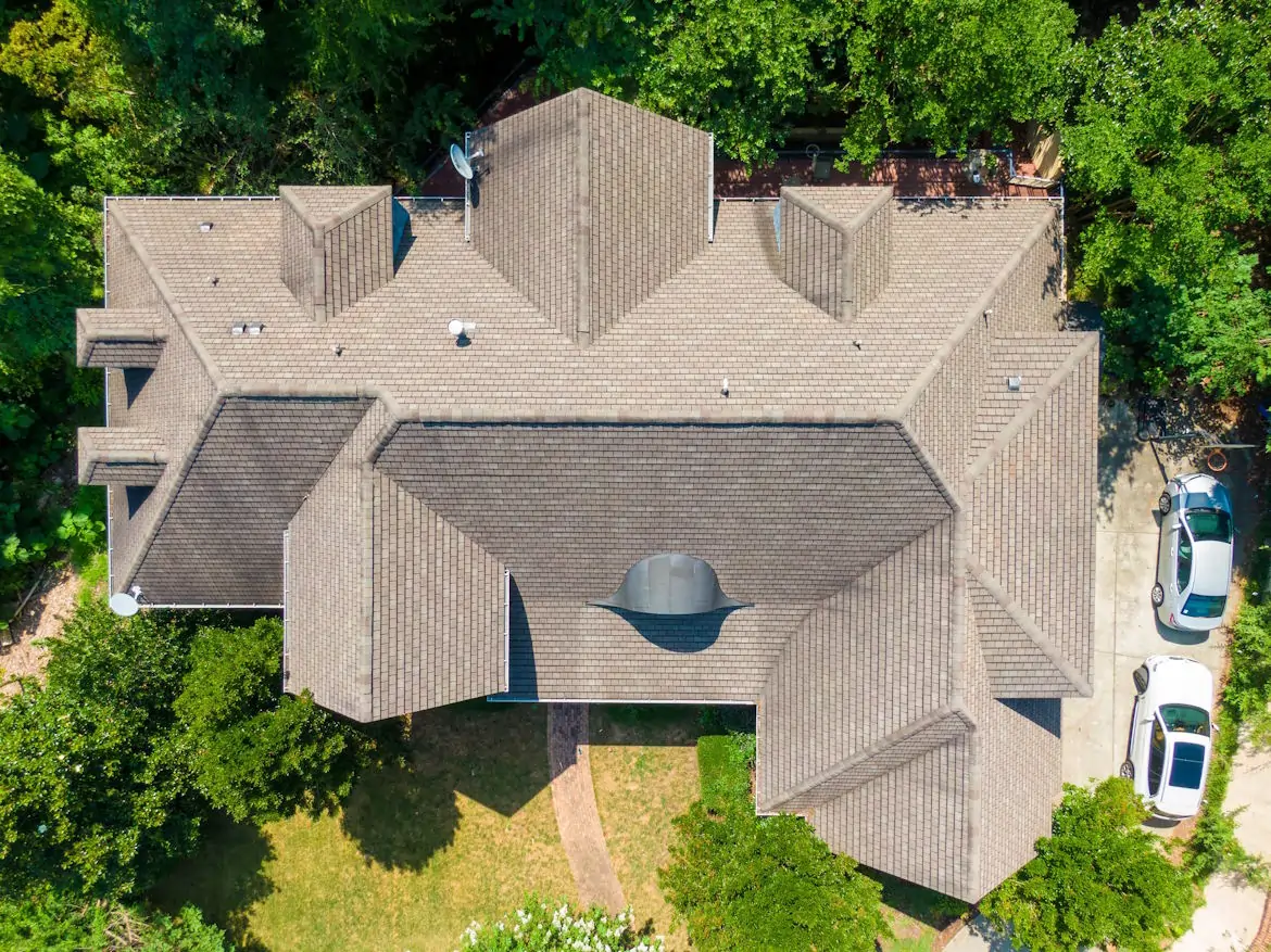 After photo of completed roofing project